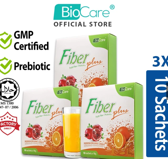Biocare Fruits Fiber Plus - Detox (3 x 10 sobres) Envío rápido DHL Express