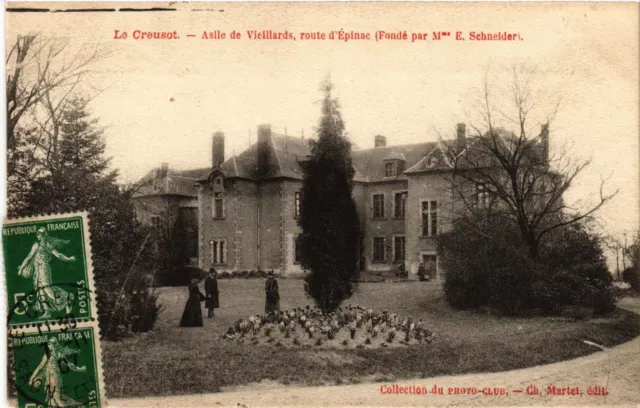 CPA LE CREUSOT - Asile de Vieillards - Route d'Épinac (637496)