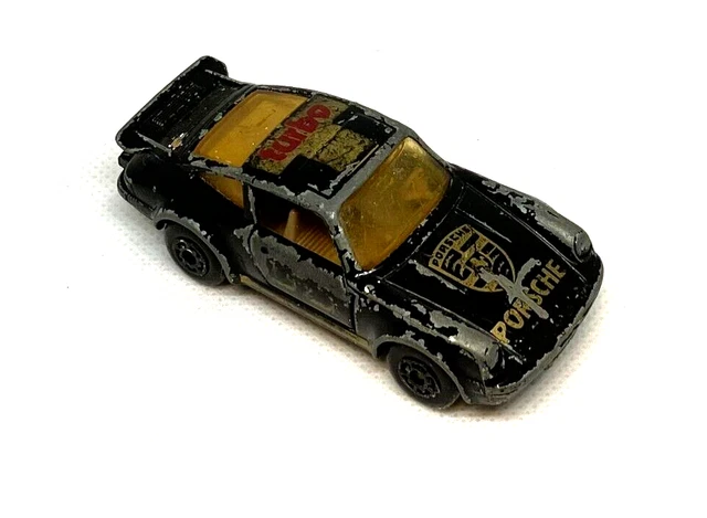Matchbox Super Fast Porsche Turbo  Black Gold Decals