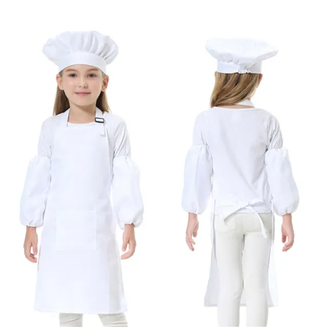 3 piezas Niños Cocinero Disfraz Delantal Infantil Disfraz De Cocina Para Niñas
