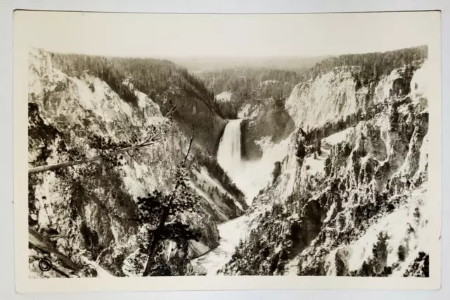 Grand Canyon Artist Point Yellowstone National Park VTG B&W Postcard