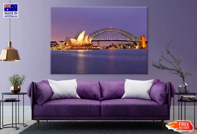 Sydney Opera House and Harbor Bridge, Australia Canvas Print Unframed Home Decor