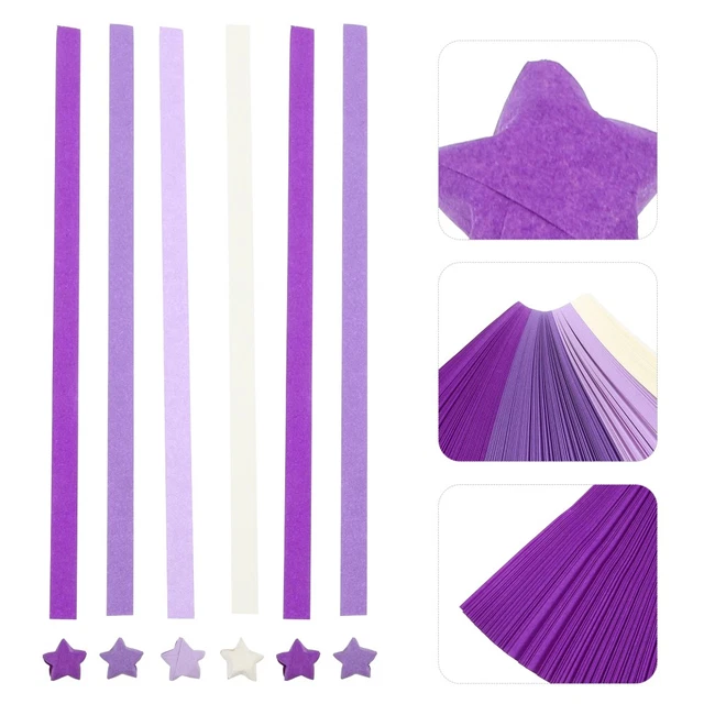 Lot De 540 Feuilles Origami Porte-bonheur - Bandes Pliage étoiles Et Trèfles