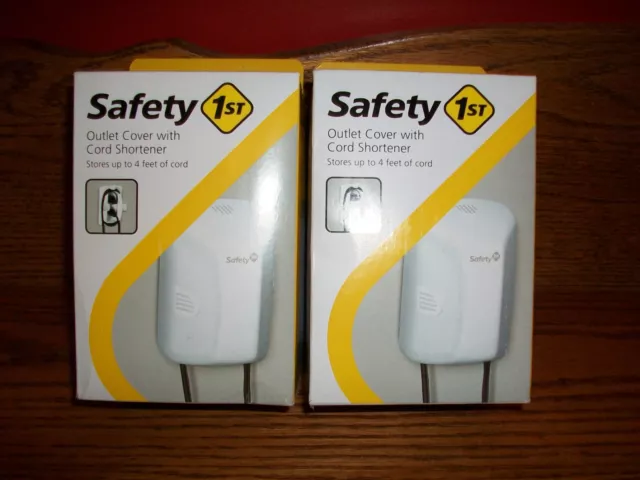 Lot of 2**Safety 1st Outlet Cover and Cord Shortener for Baby Proofing -NIB