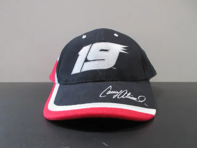 Nascar Hat Cap Snap Back Black Red Casey Atwood Racing Mens 90s