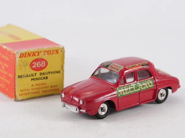 Dinky Toys GB n° 268 Renault Dauphine Minicab taxi jamais joué en boite 1/43