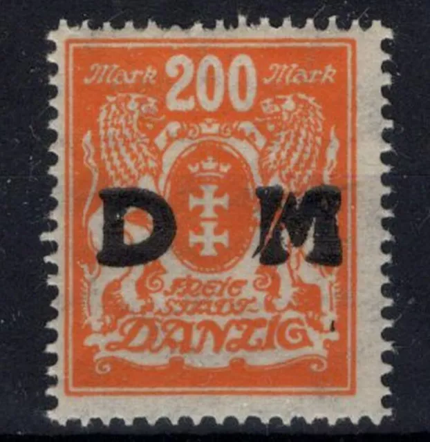 Danzig 1923 Michel 38II Vertical Split M Mint Full Gum Never Hinged CV €100