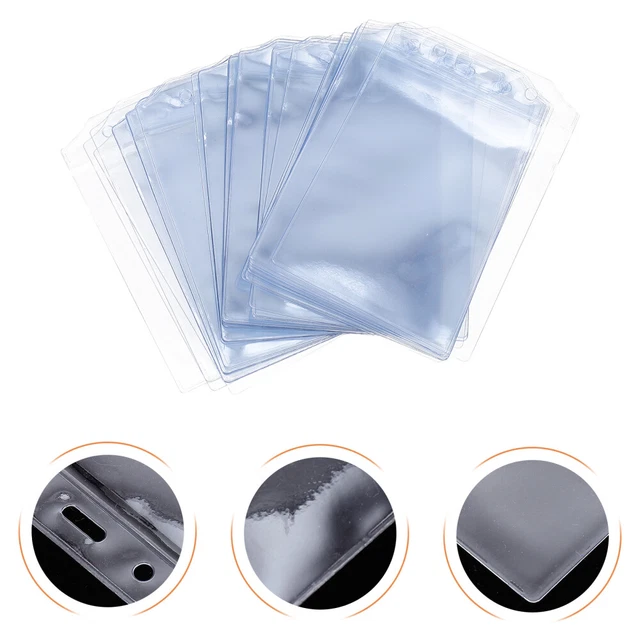 50 Pcs Kartenabdeckung ID-Abzeichen-Rollen Durchsichtige Ausweishalter