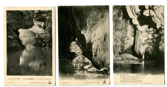 CPA 46 Lot Padirac Lot of 6 Antique Postcards