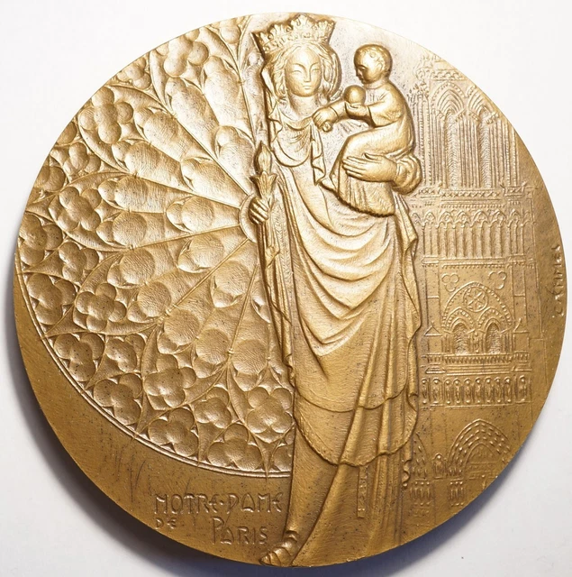 SUPERBE MEDAILLE DE LA CATHEDRALE NOTRE-DAME DE PARIS 1977 (Gr. : Emmel)