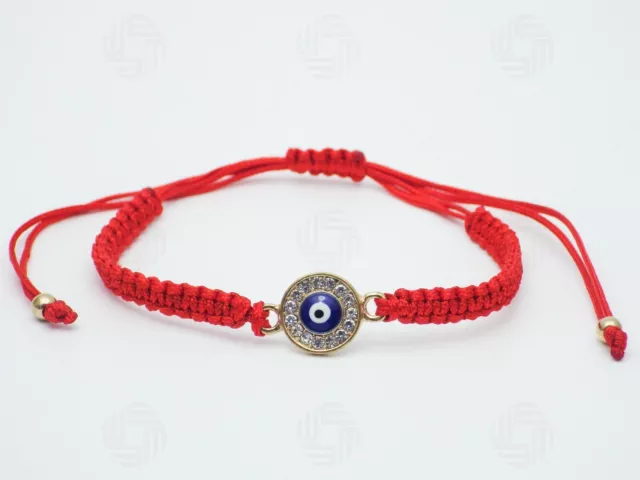 Handmade Red Hamsa Bracelet Rope Charm Blue Evil Eye Protection Healing Gift UK