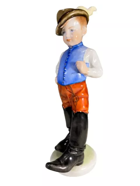 Herend Porcelain "Boy in a Big Boots" Figurine