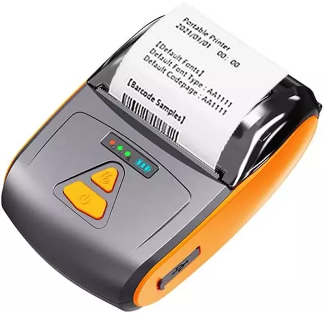 Mobile Wireless Bluetooth 4.0 58Mm Thermal Printer, PT-220 Portable Personal Bil