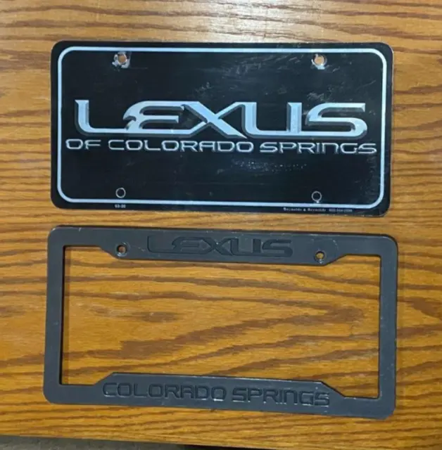 Lexus Colorado Springs Silver Plastic License Plate Frame and Insert