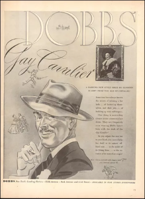 Vintage ad for Dobb's`retro hats art Gay Cavalier Photo  103017