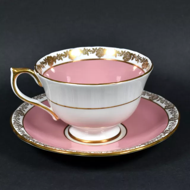 Aynsley English Bone China "Blue Rose" Teacup & Saucer