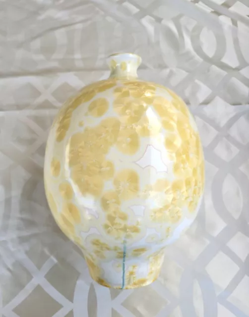 Large Australian Studio Pottery White Crystalline Glaze Vase 33.5Cm Tall 2