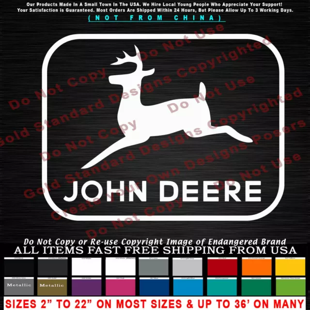- DEER JOHN Deere Logo Text (NO BACKGROUND) One Color - CUT Vinyl Decal ...