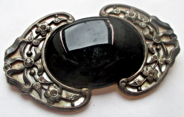 Broche Vintage BABYLONE PARIS - Grande Taille - Style Baroque - Métal Et Résine - Occasion Excellent état