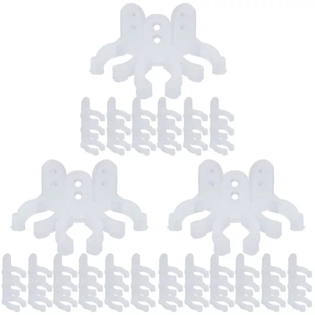 90 piezas de plástico luz de neón con hebilla soporte de luz percha ligera