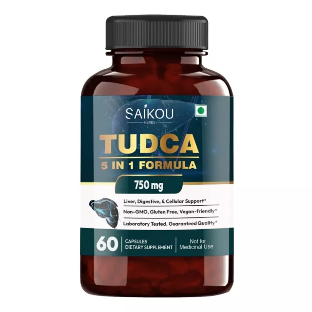 TUDCA (acide tauroursodésoxycholique) 750 mg -5 en 1 avec chardon-Marie,...