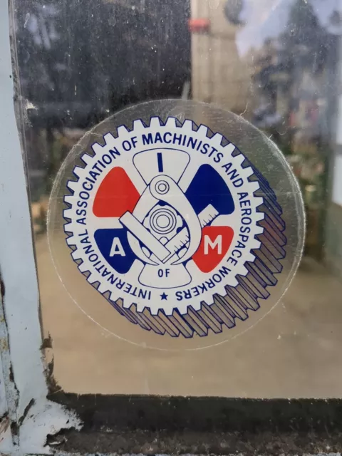 International Association Of Machinist And Aerospace Workers  4" Vinyl Window...