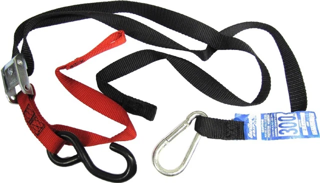 Cravatta larga 25 mm rosso/nero con gancio e coppia gancio a scatto