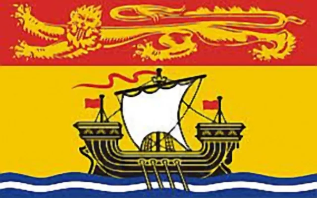 Huge 3' x 5' High Quality New Brunswick Provincial Flag - Free Shipping