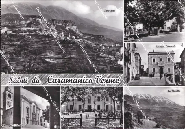 aq601 cartolina  saluti da caramanico terme provincia di pescara abruzzo