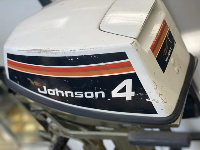 1979 Johnson Seahorse 4hp outboard 2 stroke engine. Has been kept indoors
