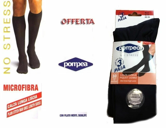 Calze Al Ginocchio Pompea Scozia - Pacco Da 6, 100% Cotone, Uomo - Foto 7