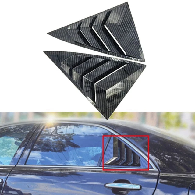 Couvercles De Ventilation Pilier A Style Fibre Carbone Noir Pour Hyundai Santa Fe 2019-2022 - Lot De 2 Pièces, En ABS