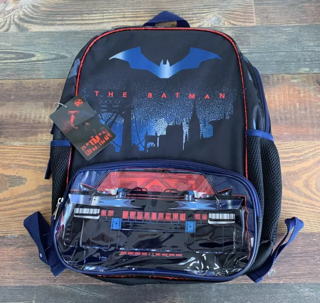 DC Comics Batman Boys 17" Backpack School Book Bag NWT