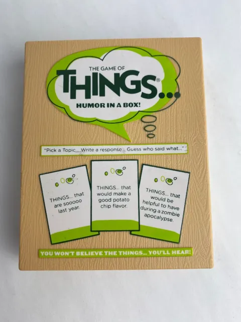 The Game of Things Humor In A Box Card Guessing Game Family Fun - open box