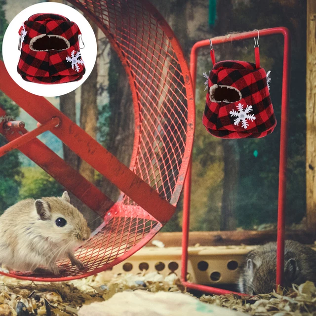 Pequeña jaula de escondite hámster casa chinchilla pájaro loro nido colgante