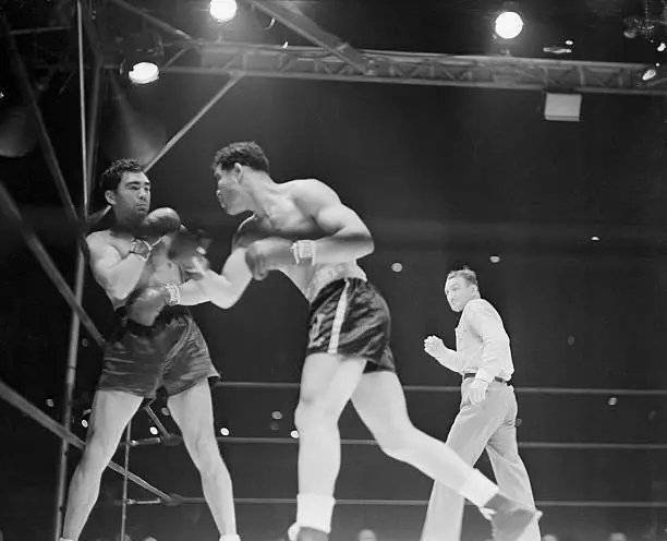 Max Schmeling And Champion Joe Louis 1938 Old Boxing Photo