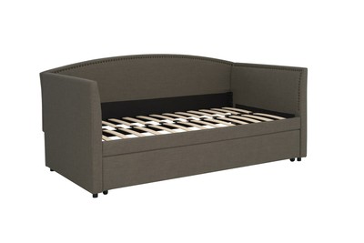 Better Homes & Gardens Grayson Daybed & Trundle, Twin Size, Gray Linen 12