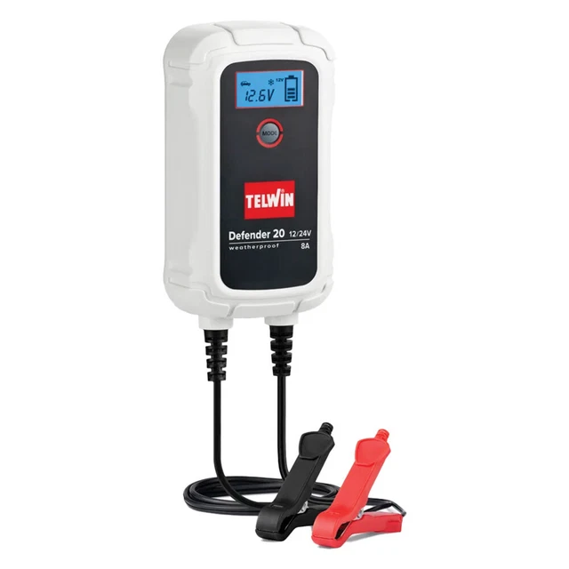 Caricabatterie Telwin Defender 20 12 24 V 8 4 Ah Auto Moto Carica e Mantenimento