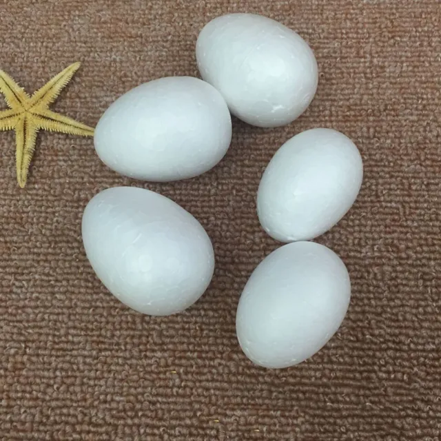 12 pz palline d'uovo polistirolo bianco finti giocattoli da colorare UK