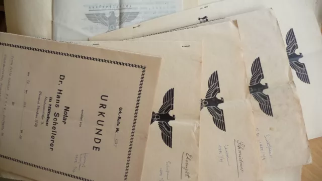 Alte Dokumente ab 1922 Konvolut Lot Sammeln Urkunden Verträge München Grünwald 3
