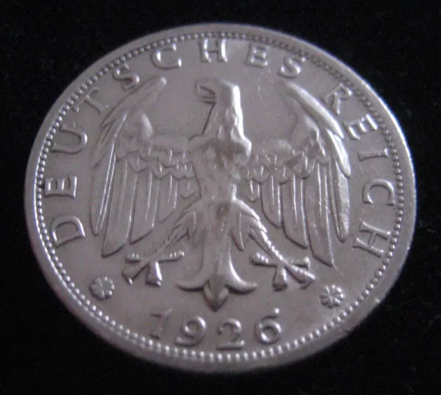 Mds Deutsches Reich Weimarer Republik 2 Reichsmark 1926 D, Silber   #R