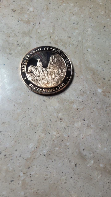 Santa Fe Trail Opened To Trade September 1821 - 60s Era Bronze 1 3/4" Medal