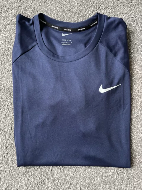 Nike Men’s Navy Blue Casual Swim Tee Shirt (XL)