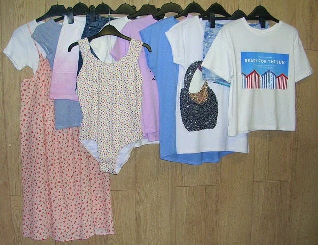 Mainly ZARA Girls Summer Bundle Denim Jersey Shorts Tops Dress Age 13-14