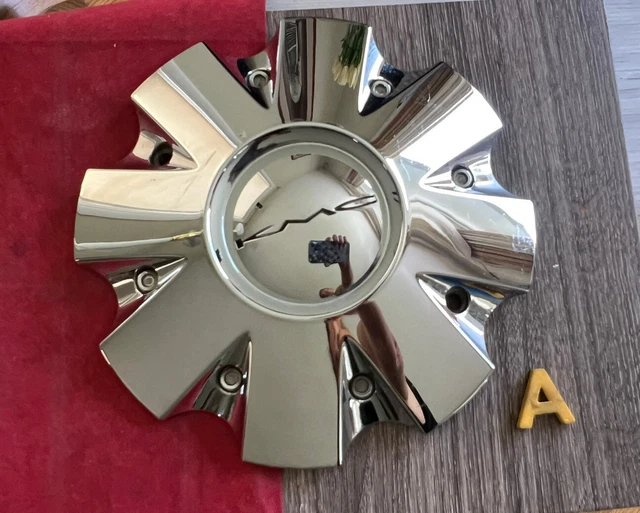 #A (1) KMC Wheels CHROME Custom Wheel Center Cap 841L210 / S1904-04