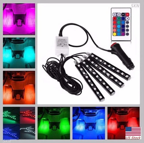🔥Luces Led Para Autos Carro Coche Interior De Colores Decorativas accesorios