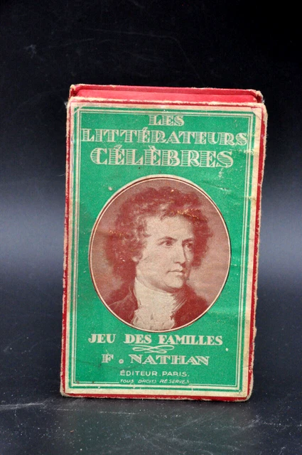 Antik -satz Karten Der Familien Die Litterateurs Berühmte F.Nathan Sammlung