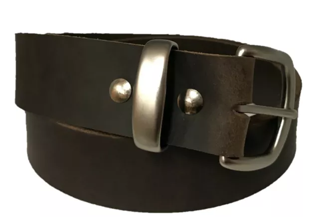 HANDCRAFTED IN TASMANIA 100% Genuine Solid Buffalo Leather Belt - VINTAGE LOOK