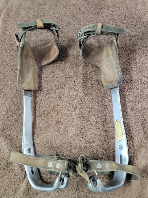 Vintage Bashlin Pole Tree Climbing Spikes Right & Left Gaffs Linesman