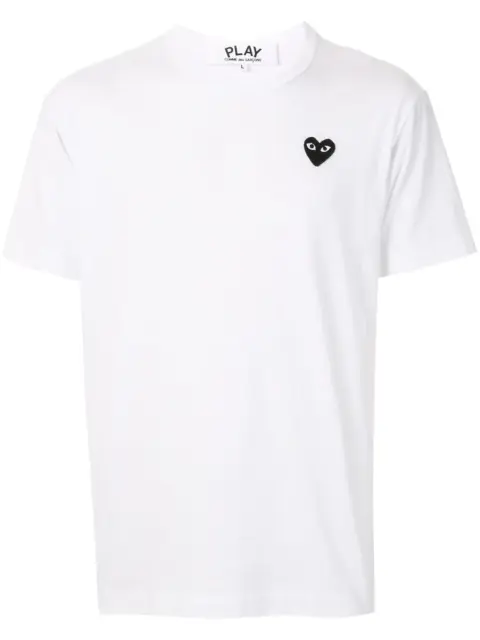 Comme Des Garcons Cdg Play Black Heart Eye Logo White T-Shirt Size Medium